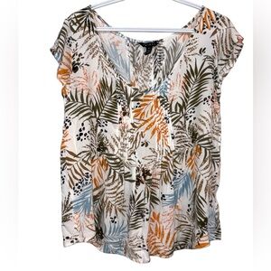 TRIBAL Tropical Print Summer Top